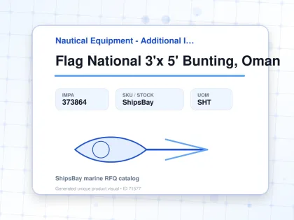 Flag National 3'x 5' Bunting, Oman - Nautical Equipment - Additional Items - IMPA 373864 - UOM SHT