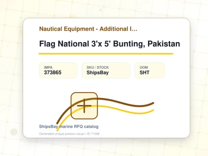 Flag National 3'x 5' Bunting, Pakistan - Nautical Equipment - Additional Items - IMPA 373865 - UOM SHT
