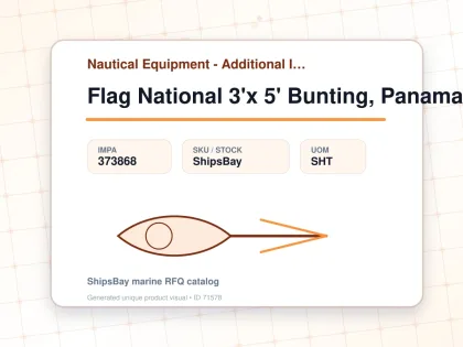 Flag National 3'x 5' Bunting, Panama - Nautical Equipment - Additional Items - IMPA 373868 - UOM SHT
