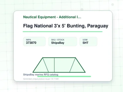 Flag National 3'x 5' Bunting, Paraguay - Nautical Equipment - Additional Items - IMPA 373870 - UOM SHT