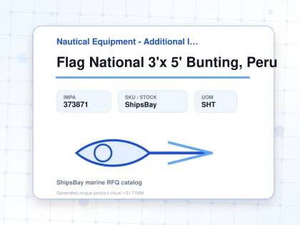 Flag National 3'x 5' Bunting, Peru - Nautical Equipment - Additional Items - IMPA 373871 - UOM SHT