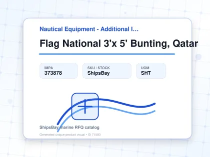 Flag National 3'x 5' Bunting, Qatar - Nautical Equipment - Additional Items - IMPA 373878 - UOM SHT