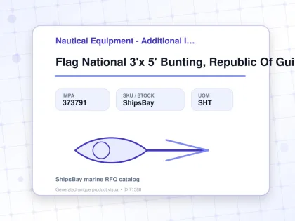 Flag National 3'x 5' Bunting, Republic Of Guinea-bissau - Nautical Equipment - Additional Items - IMPA 373791 - UOM SHT