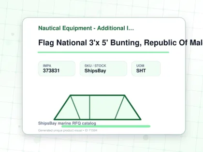 Flag National 3'x 5' Bunting, Republic Of Maldives - Nautical Equipment - Additional Items - IMPA 373831 - UOM SHT