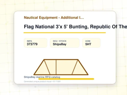 Flag National 3'x 5' Bunting, Republic Of The Gambia - Nautical Equipment - Additional Items - IMPA 373779 - UOM SHT