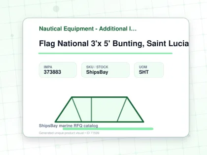 Flag National 3'x 5' Bunting, Saint Lucia - Nautical Equipment - Additional Items - IMPA 373883 - UOM SHT