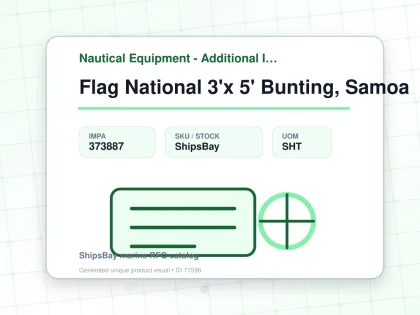 Flag National 3'x 5' Bunting, Samoa - Nautical Equipment - Additional Items - IMPA 373887 - UOM SHT