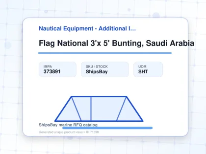 Flag National 3'x 5' Bunting, Saudi Arabia - Nautical Equipment - Additional Items - IMPA 373891 - UOM SHT