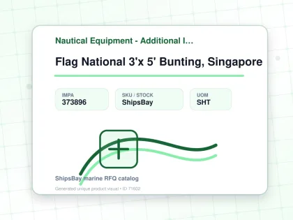 Flag National 3'x 5' Bunting, Singapore - Nautical Equipment - Additional Items - IMPA 373896 - UOM SHT