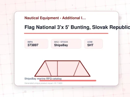 Flag National 3'x 5' Bunting, Slovak Republic - Nautical Equipment - Additional Items - IMPA 373897 - UOM SHT