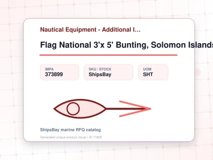 Flag National 3'x 5' Bunting, Solomon Islands - Nautical Equipment - Additional Items - IMPA 373899 - UOM SHT