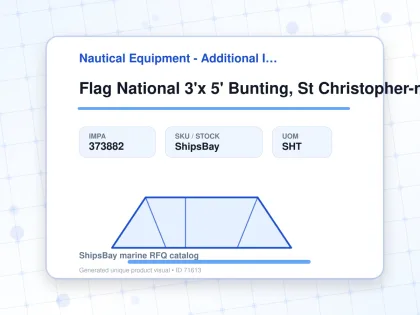 Flag National 3'x 5' Bunting, St Christopher-nevis-anguilla - Nautical Equipment - Additional Items - IMPA 373882 - UOM SHT