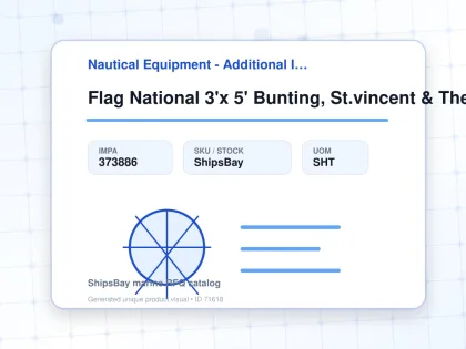 Flag National 3'x 5' Bunting, St.vincent & The Grenadines - Nautical Equipment - Additional Items - IMPA 373886 - UOM SHT