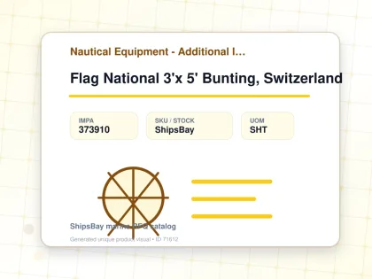 Flag National 3'x 5' Bunting, Switzerland - Nautical Equipment - Additional Items - IMPA 373910 - UOM SHT