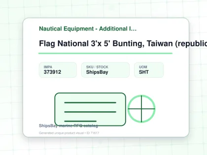 Flag National 3'x 5' Bunting, Taiwan (republic Of China) - Nautical Equipment - Additional Items - IMPA 373912 - UOM SHT