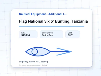 Flag National 3'x 5' Bunting, Tanzania - Nautical Equipment - Additional Items - IMPA 373914 - UOM SHT
