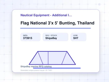 Flag National 3'x 5' Bunting, Thailand - Nautical Equipment - Additional Items - IMPA 373915 - UOM SHT