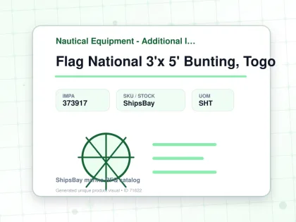 Flag National 3'x 5' Bunting, Togo - Nautical Equipment - Additional Items - IMPA 373917 - UOM SHT