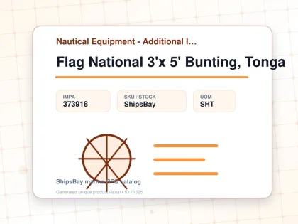 Flag National 3'x 5' Bunting, Tonga - Nautical Equipment - Additional Items - IMPA 373918 - UOM SHT