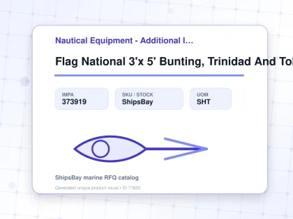 Flag National 3'x 5' Bunting, Trinidad And Tobago - Nautical Equipment - Additional Items - IMPA 373919 - UOM SHT
