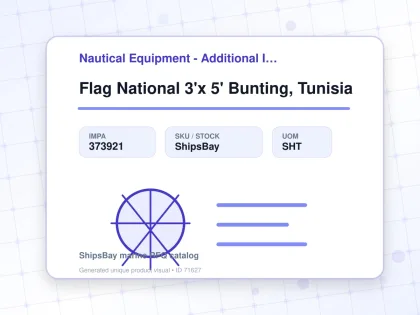 Flag National 3'x 5' Bunting, Tunisia - Nautical Equipment - Additional Items - IMPA 373921 - UOM SHT