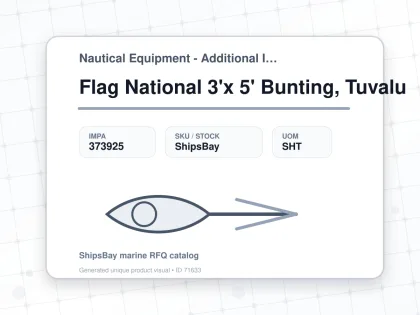 Flag National 3'x 5' Bunting, Tuvalu - Nautical Equipment - Additional Items - IMPA 373925 - UOM SHT