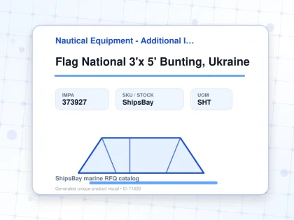 Flag National 3'x 5' Bunting, Ukraine - Nautical Equipment - Additional Items - IMPA 373927 - UOM SHT