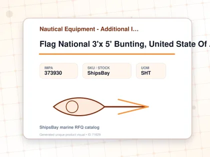 Flag National 3'x 5' Bunting, United State Of America - Nautical Equipment - Additional Items - IMPA 373930 - UOM SHT