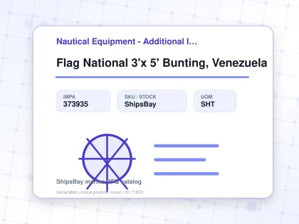 Flag National 3'x 5' Bunting, Venezuela - Nautical Equipment - Additional Items - IMPA 373935 - UOM SHT