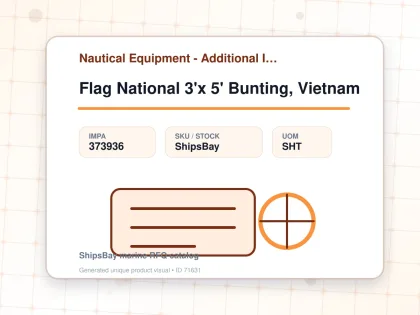 Flag National 3'x 5' Bunting, Vietnam - Nautical Equipment - Additional Items - IMPA 373936 - UOM SHT
