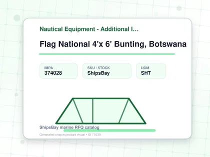 Flag National 4'x 6' Bunting, Botswana - Nautical Equipment - Additional Items - IMPA 374028 - UOM SHT