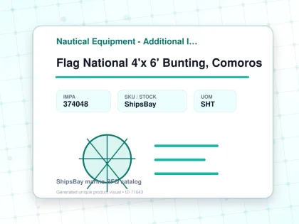Flag National 4'x 6' Bunting, Comoros - Nautical Equipment - Additional Items - IMPA 374048 - UOM SHT