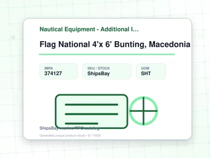 Flag National 4'x 6' Bunting, Macedonia - Nautical Equipment - Additional Items - IMPA 374127 - UOM SHT