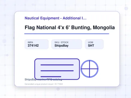 Flag National 4'x 6' Bunting, Mongolia - Nautical Equipment - Additional Items - IMPA 374142 - UOM SHT
