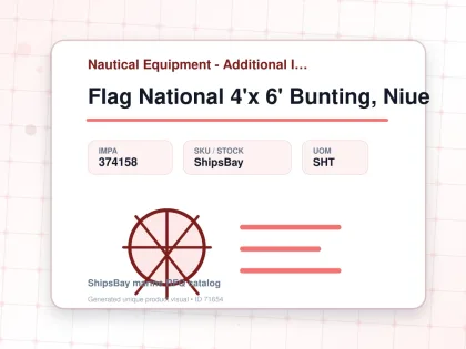 Flag National 4'x 6' Bunting, Niue - Nautical Equipment - Additional Items - IMPA 374158 - UOM SHT