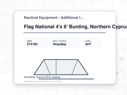 Flag National 4'x 6' Bunting, Northern Cyprus - Nautical Equipment - Additional Items - IMPA 374160 - UOM SHT