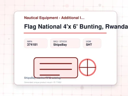 Flag National 4'x 6' Bunting, Rwanda - Nautical Equipment - Additional Items - IMPA 374181 - UOM SHT