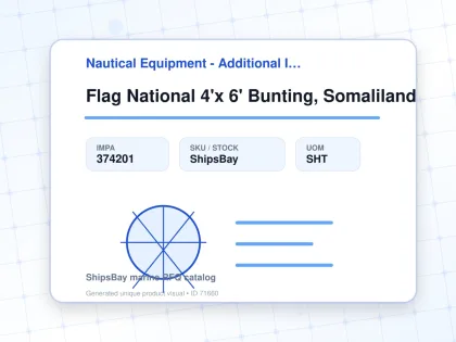 Flag National 4'x 6' Bunting, Somaliland - Nautical Equipment - Additional Items - IMPA 374201 - UOM SHT