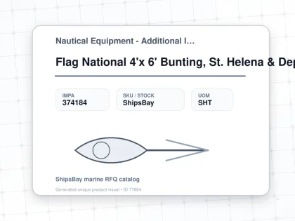 Flag National 4'x 6' Bunting, St. Helena & Dependencies - Nautical Equipment - Additional Items - IMPA 374184 - UOM SHT