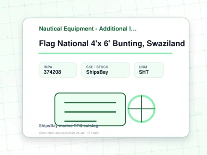 Flag National 4'x 6' Bunting, Swaziland - Nautical Equipment - Additional Items - IMPA 374208 - UOM SHT