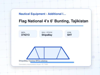 Flag National 4'x 6' Bunting, Tajikistan - Nautical Equipment - Additional Items - IMPA 374213 - UOM SHT
