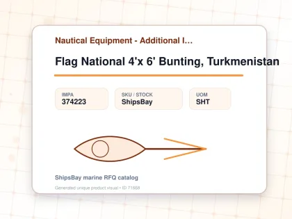 Flag National 4'x 6' Bunting, Turkmenistan - Nautical Equipment - Additional Items - IMPA 374223 - UOM SHT