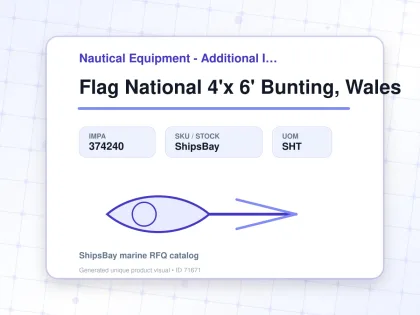 Flag National 4'x 6' Bunting, Wales - Nautical Equipment - Additional Items - IMPA 374240 - UOM SHT