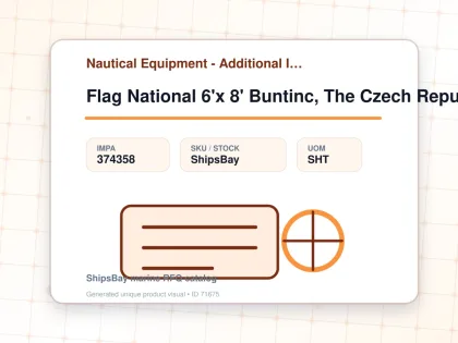 Flag National 6'x 8' Buntinc, The Czech Republic - Nautical Equipment - Additional Items - IMPA 374358 - UOM SHT