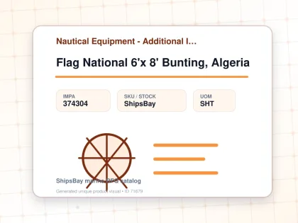 Flag National 6'x 8' Bunting, Algeria - Nautical Equipment - Additional Items - IMPA 374304 - UOM SHT