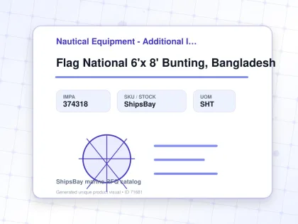 Flag National 6'x 8' Bunting, Bangladesh - Nautical Equipment - Additional Items - IMPA 374318 - UOM SHT