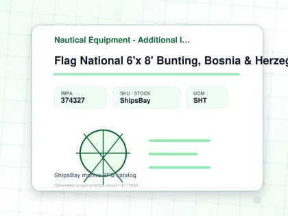 Flag National 6'x 8' Bunting, Bosnia & Herzegovina - Nautical Equipment - Additional Items - IMPA 374327 - UOM SHT