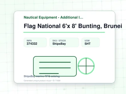 Flag National 6'x 8' Bunting, Brunei - Nautical Equipment - Additional Items - IMPA 374332 - UOM SHT