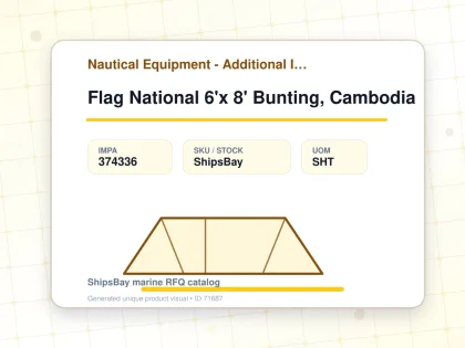 Flag National 6'x 8' Bunting, Cambodia - Nautical Equipment - Additional Items - IMPA 374336 - UOM SHT