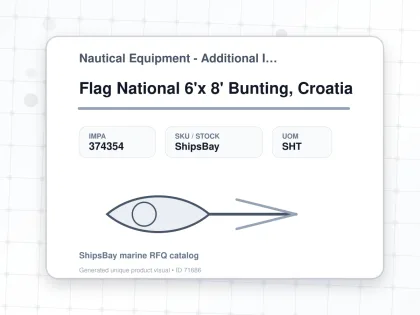 Flag National 6'x 8' Bunting, Croatia - Nautical Equipment - Additional Items - IMPA 374354 - UOM SHT